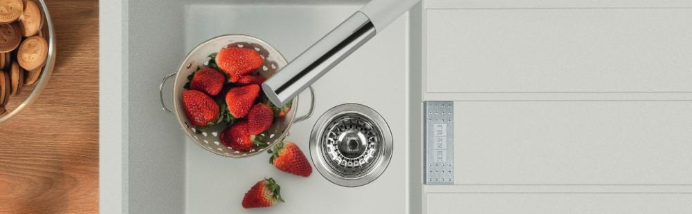 FRANKE Orion OID 611-62 114.0286.444 zlewozmywak tectonite trwałość niezawodność solidny odporność uderzenia zarysowania uszkodzenia plamy promieniowanie zmiany temperatura