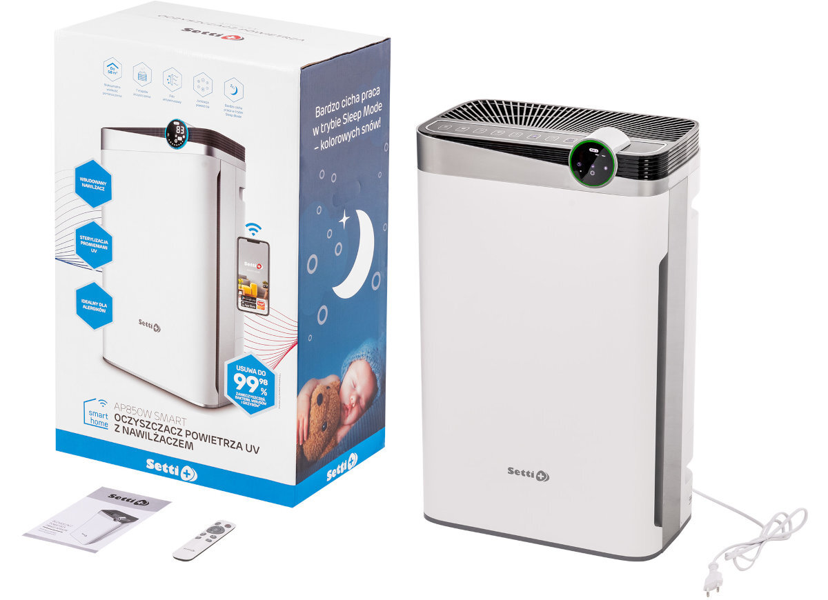 Oczyszczacz powietrza SETTI+ AP850W Smart zawartosc opakowania