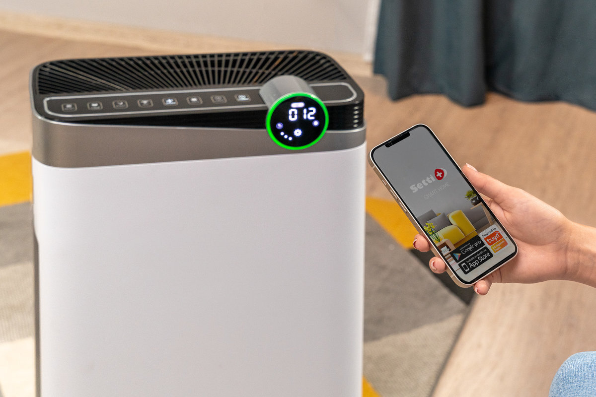 Oczyszczacz powietrza SETTI+ AP850W sterowanie pilot aplikacja