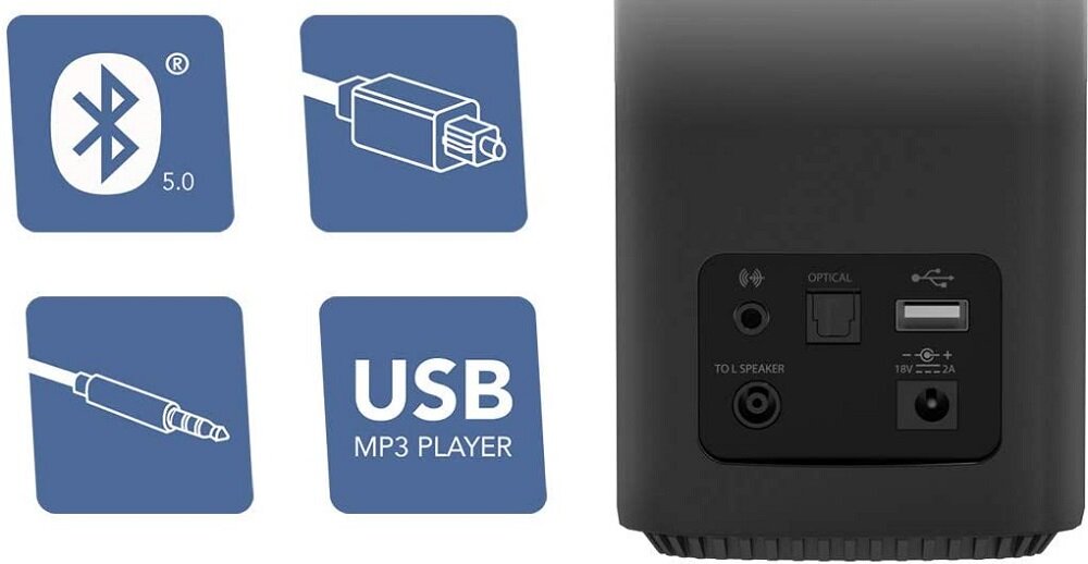 Głośniki CREATIVE T100 2.0 - funckje wysoka wydajnosc 