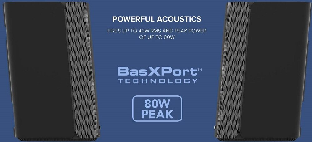 Głośniki CREATIVE T100 2.0 - wlasciwosci techniczne  