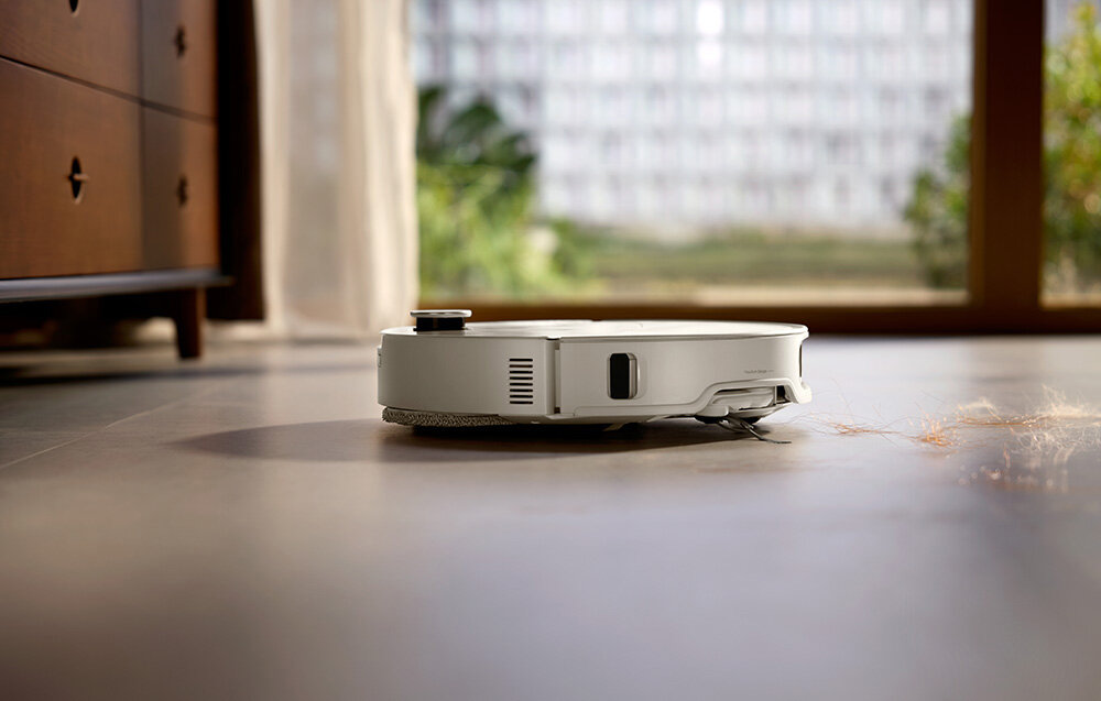 Robot sprzątający ROBOROCK Qrevo EdgeT Skutecznie usuwa włosy i sierść szczotka główna DuoDivide i boczna FlexiArm Arc zapobiega wplątywaniu się włosów i sierści