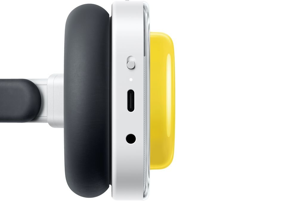 Słuchawki NOTHING Headphone B186 regulacja głośności sterowanie wygoda, kadr na sterowanie słuchawek