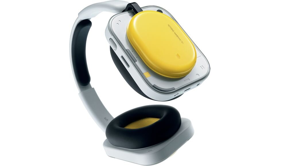 Słuchawki NOTHING Headphone B186 jack 3.5 mm USB-C kompatybilność przewodowa, słuchawki na białym tle
