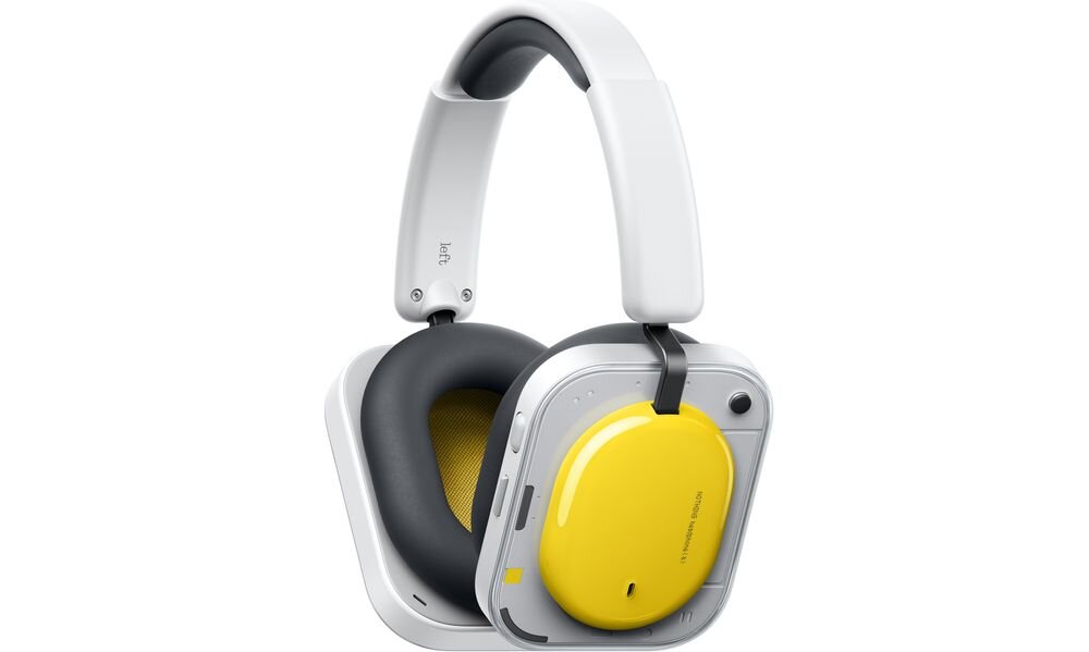 Słuchawki NOTHING Headphone B186 czas pracy do 135 godzin bateria 1060 mAh, słuchawki na białym tle