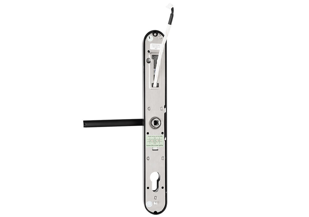 Klamka PSG Tappo 92, najem, czasowe, PIN, automatyczne, Panel zamka od strony montażowej z przewodem połączeniowym.