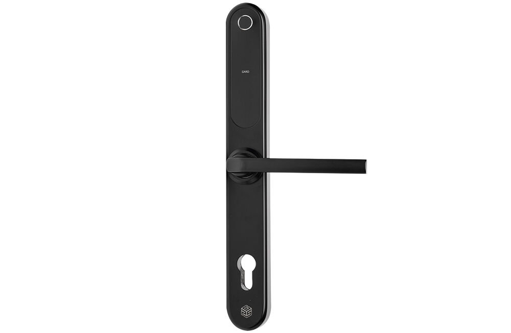 Klamka PSG Tappo 92, baterie, AA, alarm, montaż, Zewnętrzny panel zamka z czytnikiem linii papilarnych.