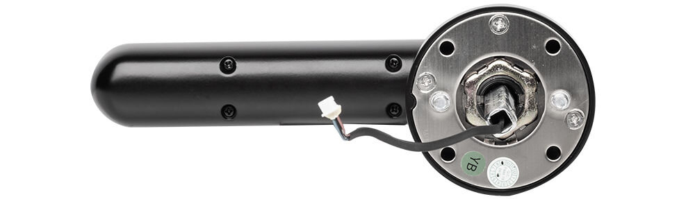 Klamka PSG Luma 63.821 Czarny, Smart Life, Tuya, WiFi, zarządzanie, Spód klamki elektronicznej z widocznym przewodem sterującym