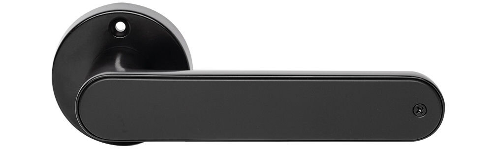 Klamka PSG Luma 63.821 Czarny, baterie, AA, ostrzeżenie, stabilna, Minimalistyczna czarna klamka o gładkim wykończeniu