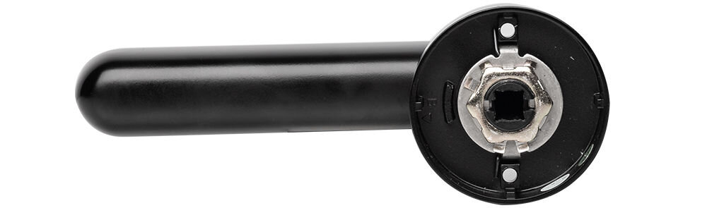 Klamka PSG Luma 63.821 Czarny, cynk, aluminium, czarna, solidna, Mechanizm wewnętrzny rozety klamki elektronicznej 