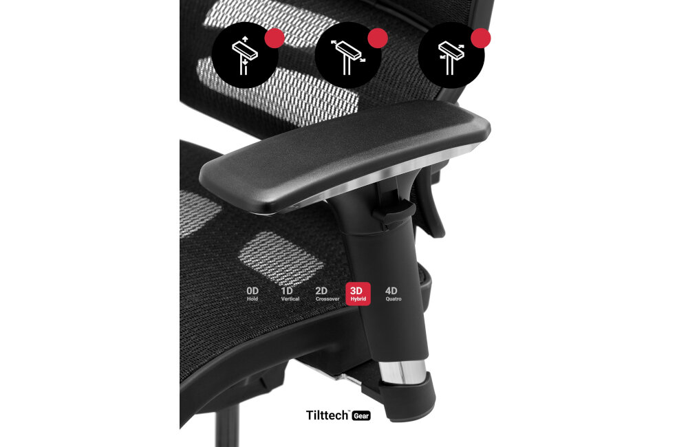 Fotel DIABLO CHAIRS V-COMMANDER CZARNY postawa ciała odciążenie barków, nagarstków i przedramion