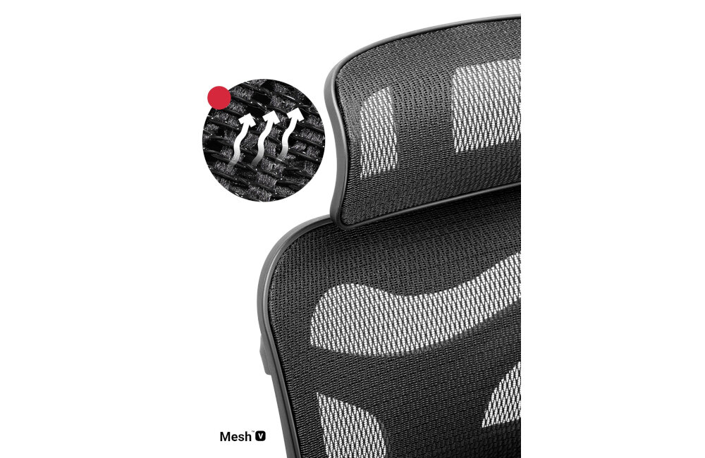 Fotel DIABLO CHAIRS V-COMMANDER CZARNY materiał siatka 