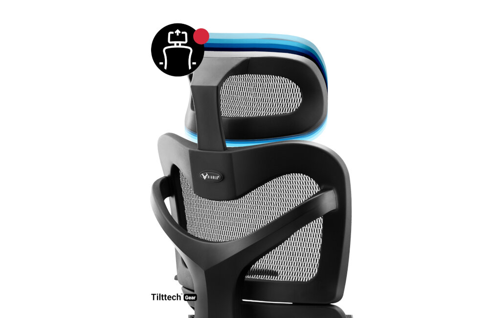 Fotel DIABLO CHAIRS V-COMMANDER CZARNY regulacja oparcie siedzisko blokada stopnie