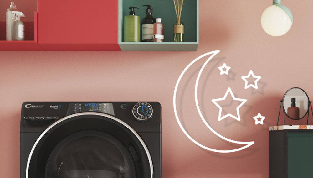 PRALKA CANDY 496BWMBCB 1-S RAPIDO PRO ciche pranie pranie nocne
