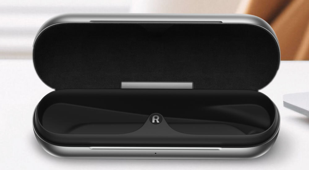 Etui ładujące ROKID RVC101  Etui ładujące Rokid do okularów Rokid AI srebrny  obsluga wygoda