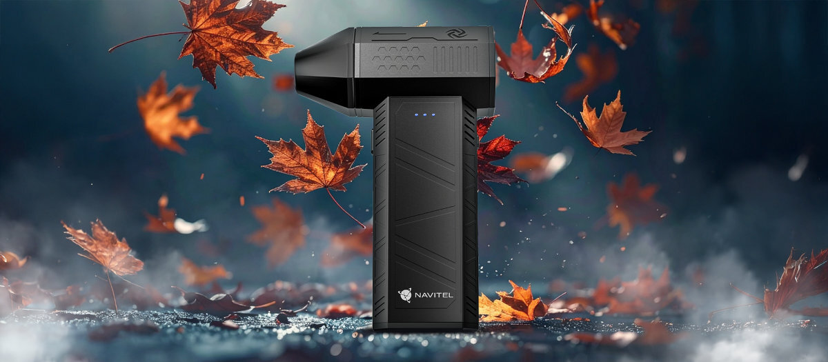 NAVITEL TF3 Compact JET - dmuchawa na tle liści