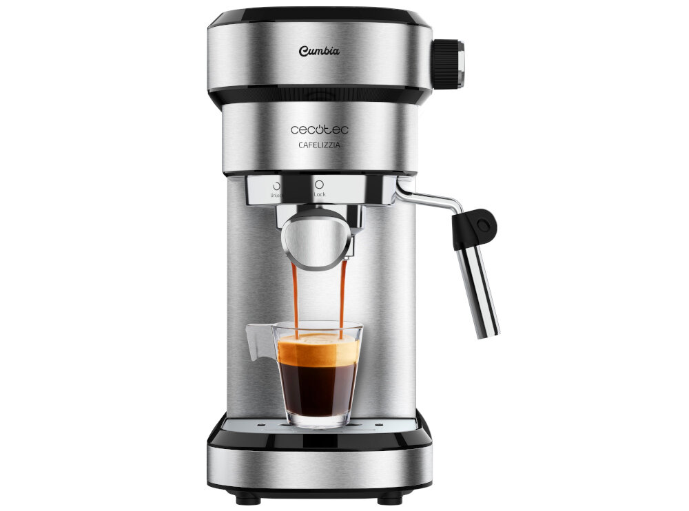 Ekspres CECOTEC Cafelizzia 790 Srebrny wyjmowany zbiornik na wode pojemnosc 1,2l