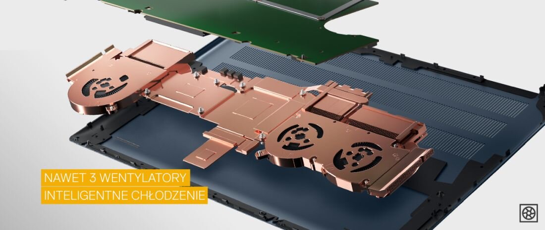 Laptop DELL Inspiron 14 7610 - system chłodzenia 