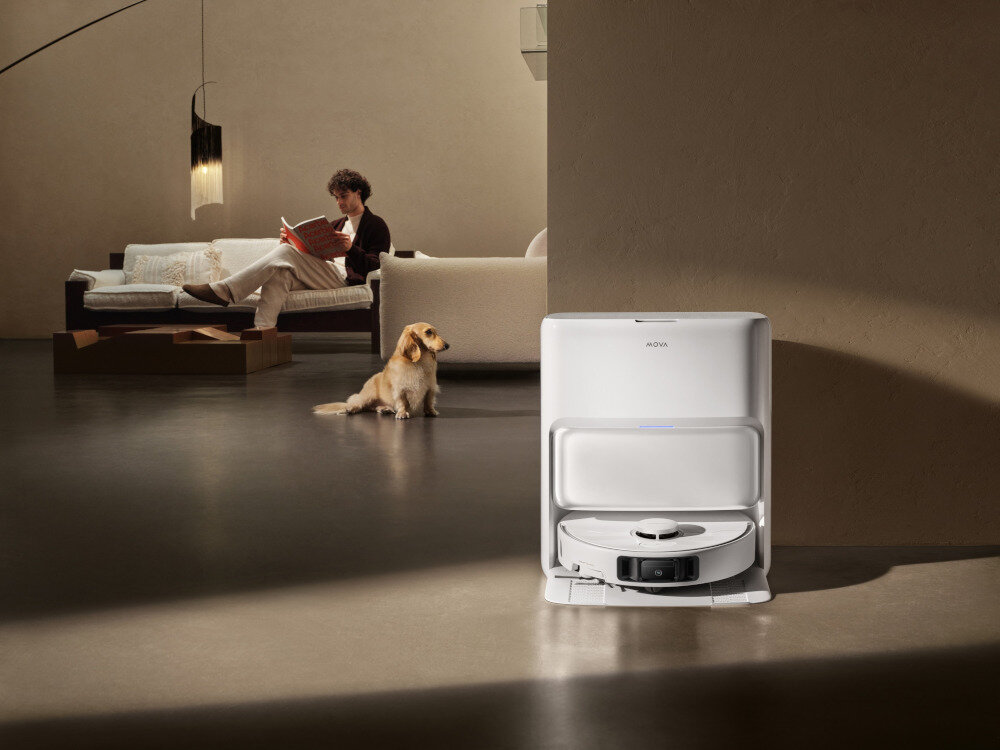 Robot sprzątający MOVA P50 Ultra wygląd design tło prezentacja wizualizacja