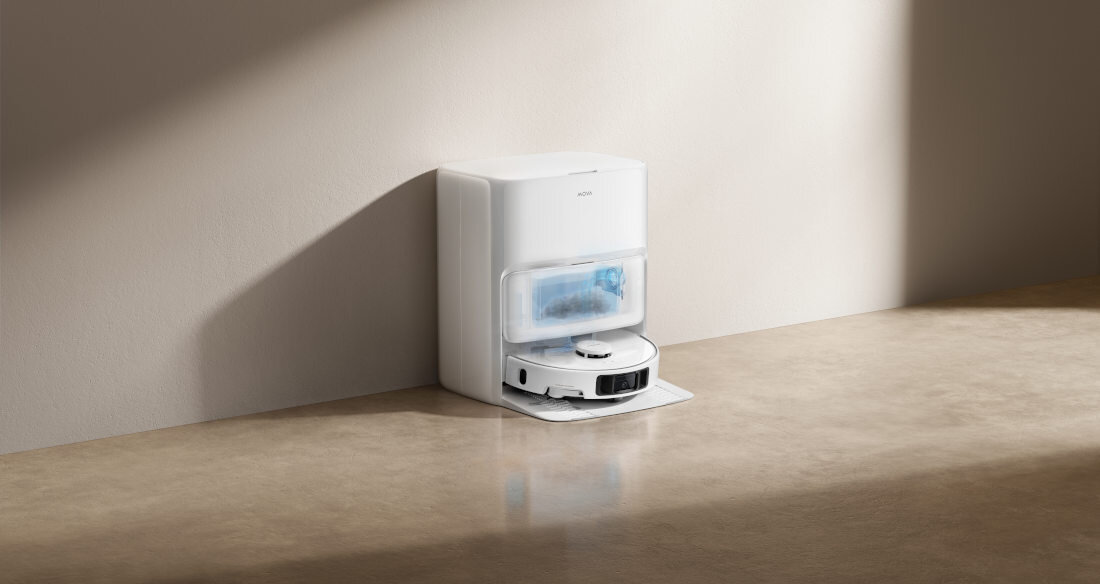 Robot sprzątający MOVA P50 Ultra Energia na długi dystans Pojemna bateria 5200 mAh czas pracy sam wraca do stacji tryb ładowania poza godzinami szczytu  oszczędność prądu