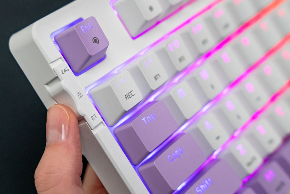 Klawiatura MAD DOG GK960W Gateron Pro Red Biały połaczenie do 5 urządzeń