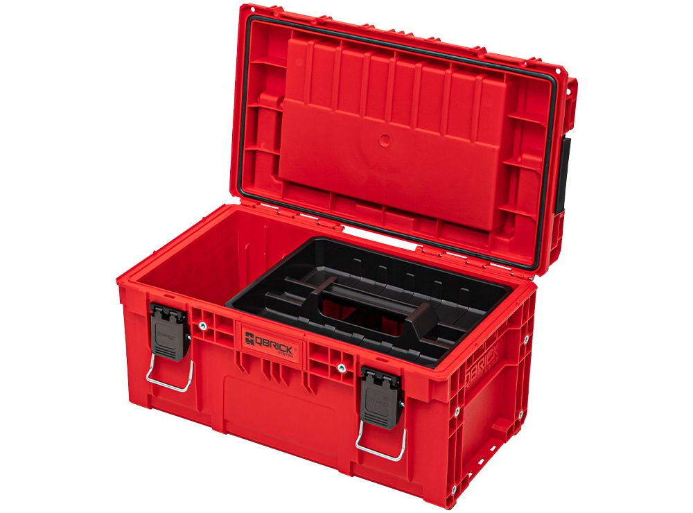 Skrzynia na narzędzia QBRICK PRIME Toolbox 250 Expert Red Ultra HD Custom skrzynia narzędziowa wodoodporna pyłoszczelna IP66