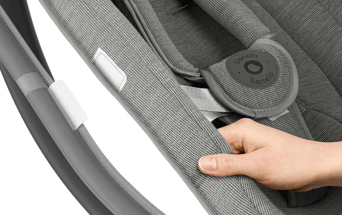 Bujaczek LIONELO Blossom Szary Praktyczne rozwiązania Zdejmowane poszycie łatwo wyprać lekka konstrukcja waga ułatwienie przenoszenie