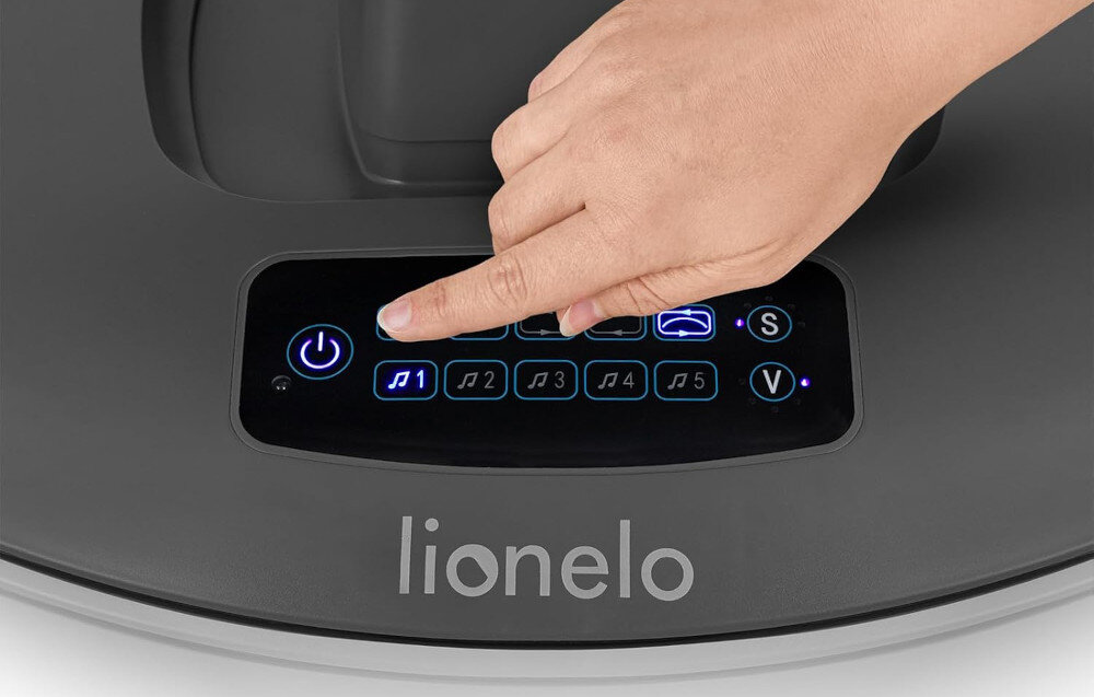 Bujaczek LIONELO Blossom Szary Łatwa obsługa Panel dotykowy i pilot szybkie sterowanie wygodne rozwiązanie relaks odpoczynek
