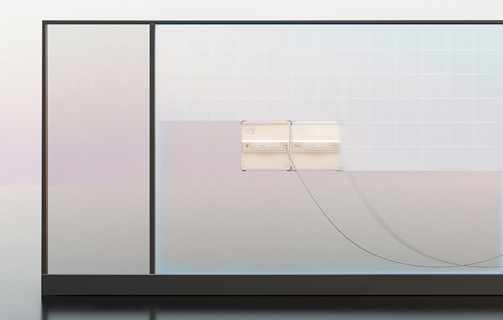 Robot do mycia okien DREAME C1 wygląd design prezentacja wizualizacja Okna lśniące bez wysiłku