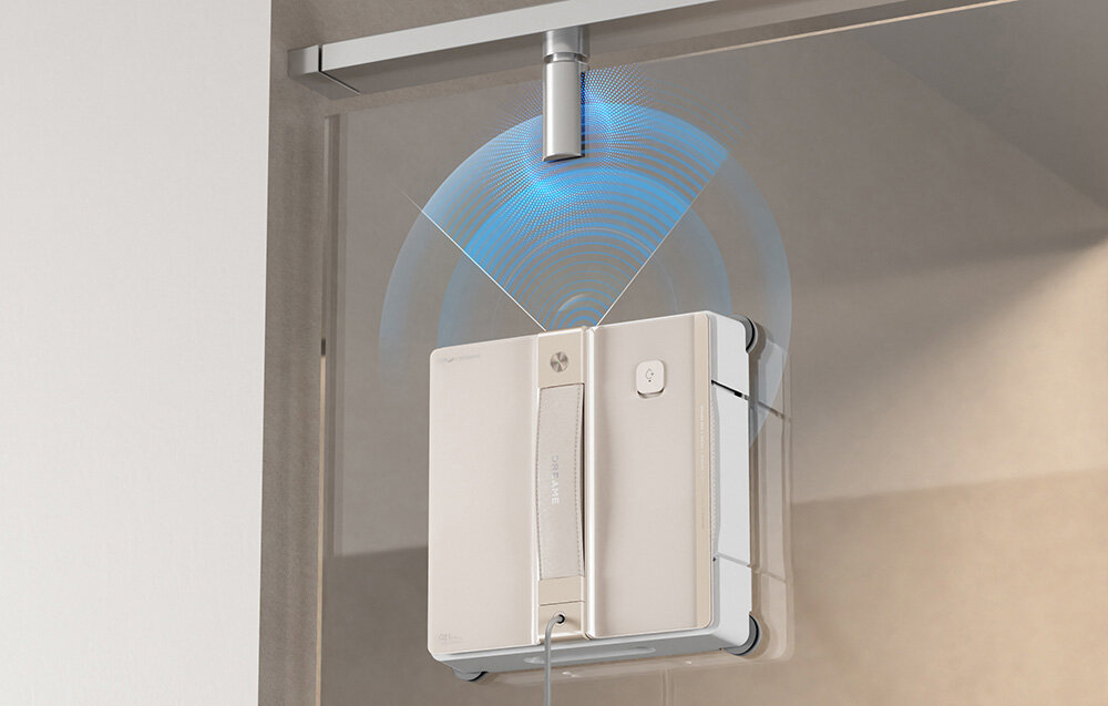 Robot do mycia okien DREAME C1 Precyzyjne czujnik ponad dziesięć czułych sensorówi przeszkody wysokość  bezpiecznie omijać uchwyty i wystające elementy