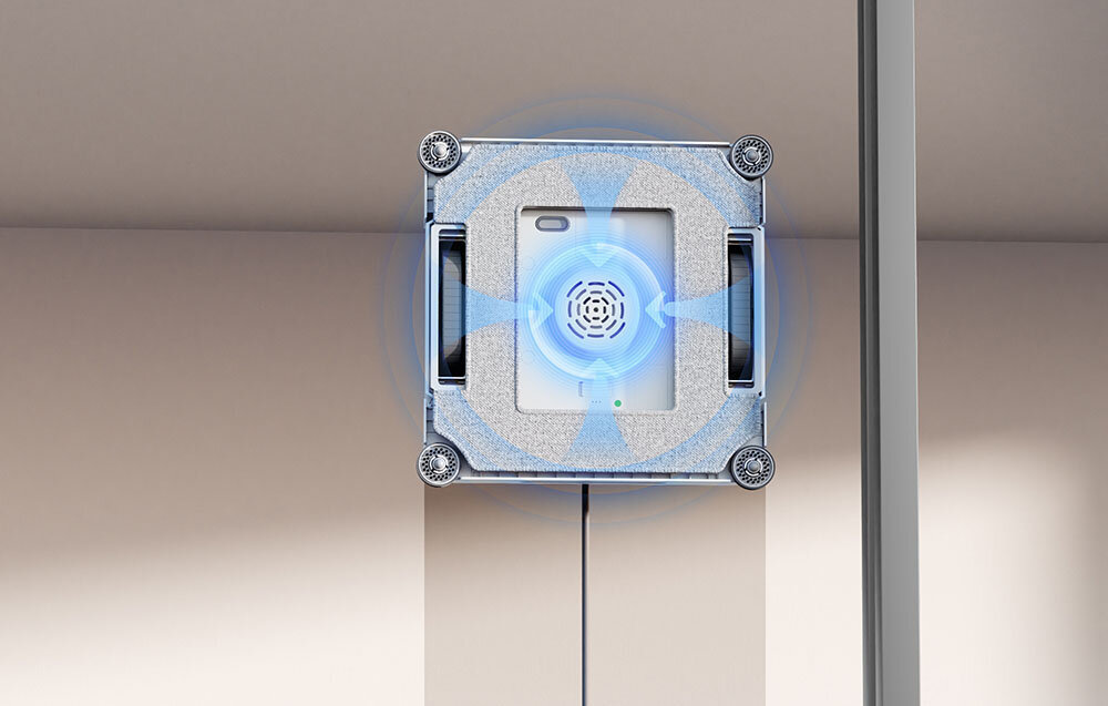 Robot do mycia okien DREAME C1 Skuteczność w narożnikach Technologia CornerClean™ narożników i krawędzi szyb Cztery ruchome ramiona szczotka narożna