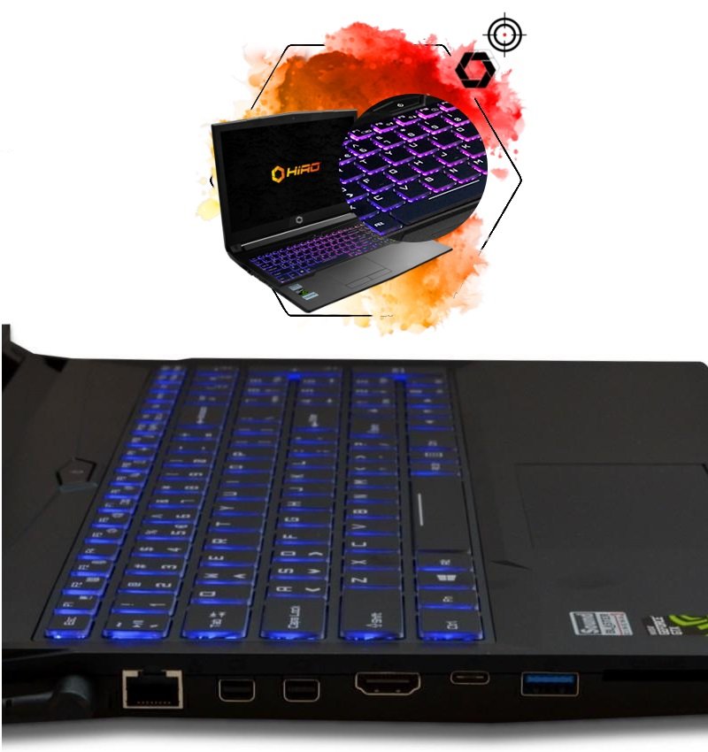 Laptop Gamingowy HIRO N857HP6 - Podświetlana Klawiatura