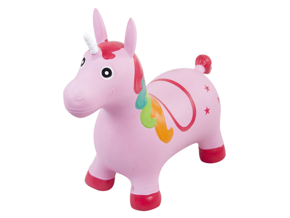 Skoczek SUN BABY Jednorożec J06.012.0.5 niecodzienna rozrywka swietna rozrywka rozwijanie umiejetnosci i zdolnosci angazuje cale cialo rozwoj miesni koordynacji ruchowej rownowagi utrzymywanie rownowagi pozytywny wplyw