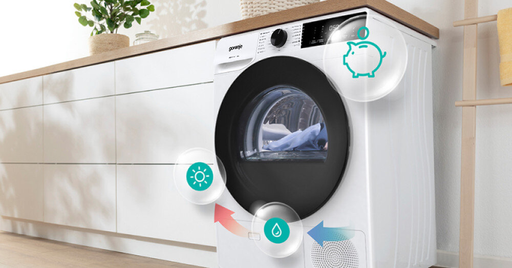 Suszarka GORENJE DHNE82 PL pompa ciepła energooszczędność delikatne suszenie