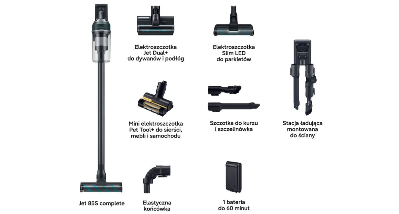 Jet 85S complete i akcesoria