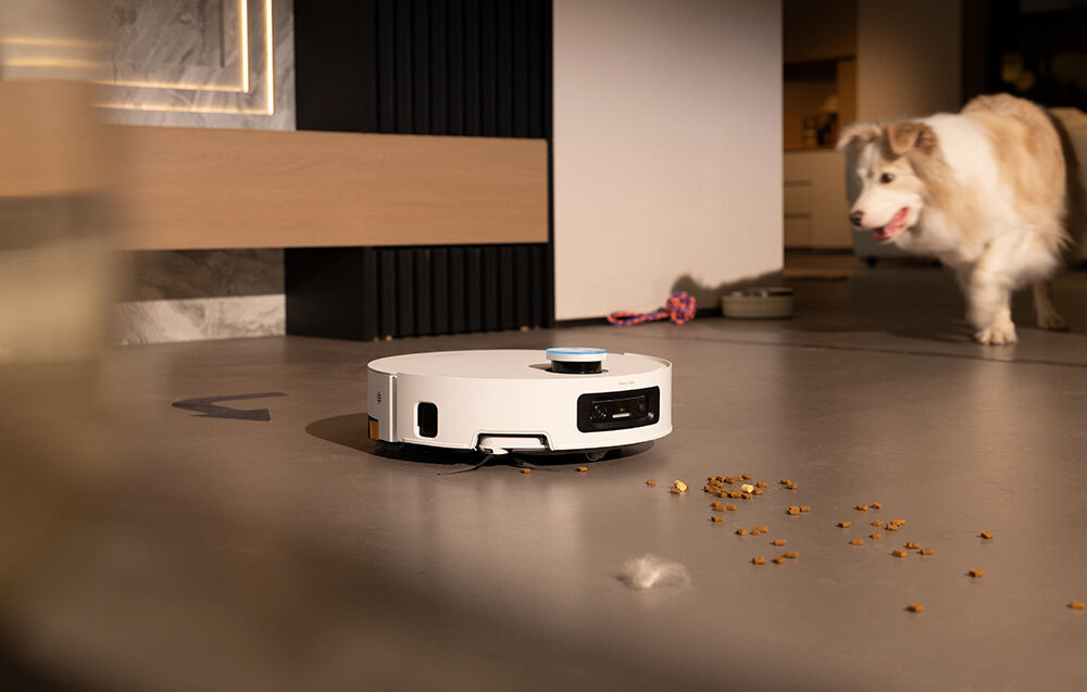 Robot sprzątający DREAME Aqua 10 Ultra Track Complete Biały Przydatność wśród czworonogów ujęcia Twojego pupila  krótki vlog Funkcja Pet Voice Interaction efekty głosowe interakcje strefy Pet Activity Hotspots zlokalizuje zwierzę i zrobi mu zdjęcie