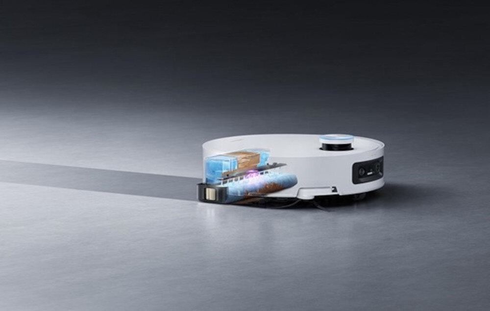 Robot sprzątający DREAME Aqua 10 Ultra Track Complete Biały Higiena padów i stacji robot wraca do stacji temperatura drobne resztki i osady z płyty Technologia ThermoHub™ 