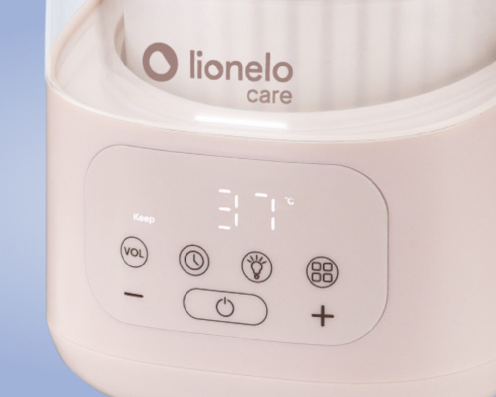 Podgrzewacz do butelek LIONELO Thermup 4.0 Jasnobrązowy zdjęcie lifestyle  Komfort po zmroku lampka nocna z trzema poziomami jasności bez włączania głównego światła