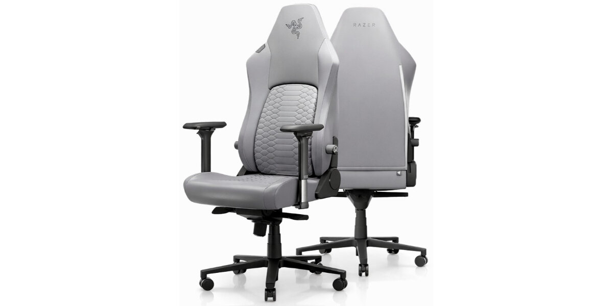 Fotel gamingowy Razer Iskur V2 Newgen na białym tle.