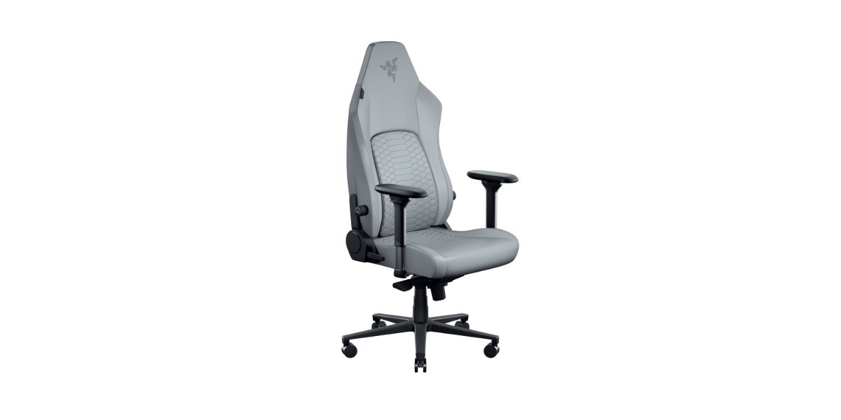 Krzesło gamingowe Razer Iskur V2 Newgen na białym tle.