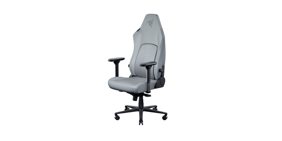 Krzesło gamingowe Razer Iskur V2 Newgen na białym tle.