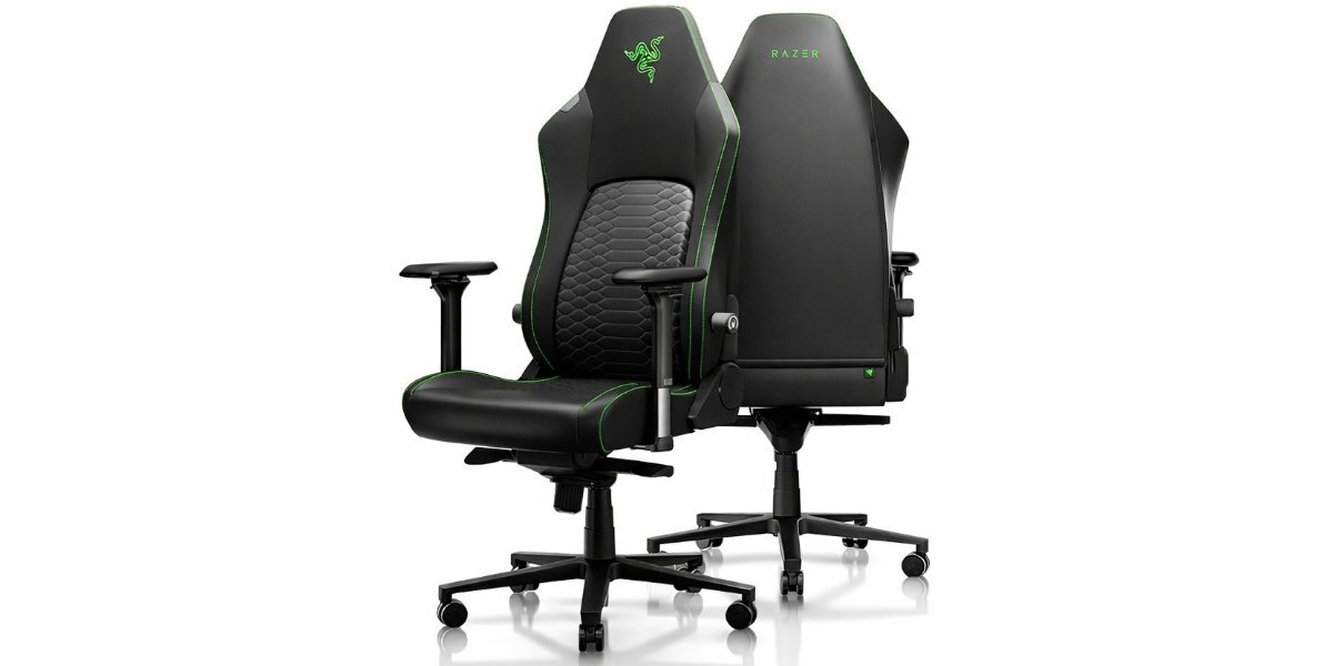 Fotel gamingowy Razer Iskur V2 Newgen na białym tle.