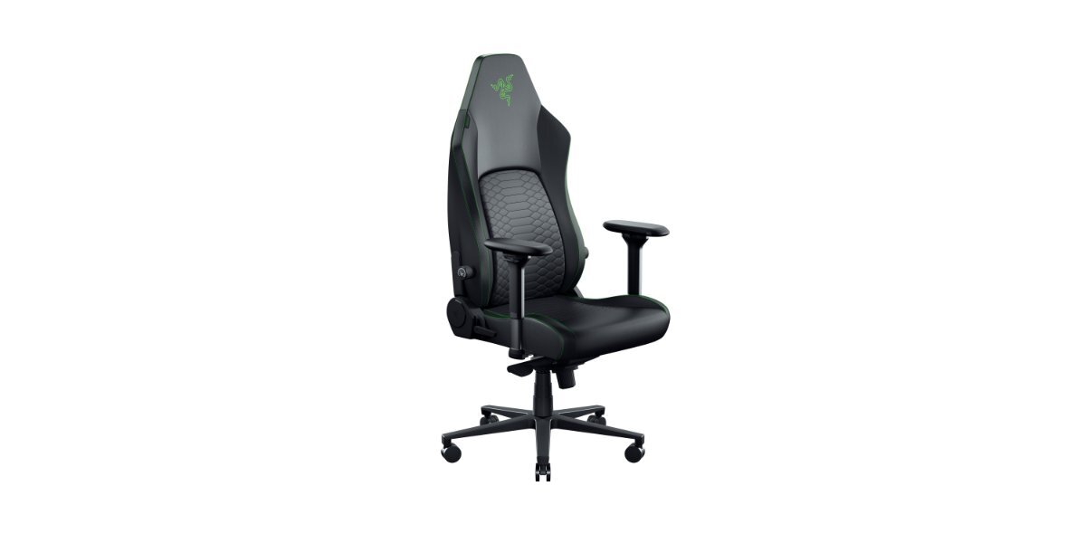 Krzesło gamingowe Razer Iskur V2 Newgen na białym tle.