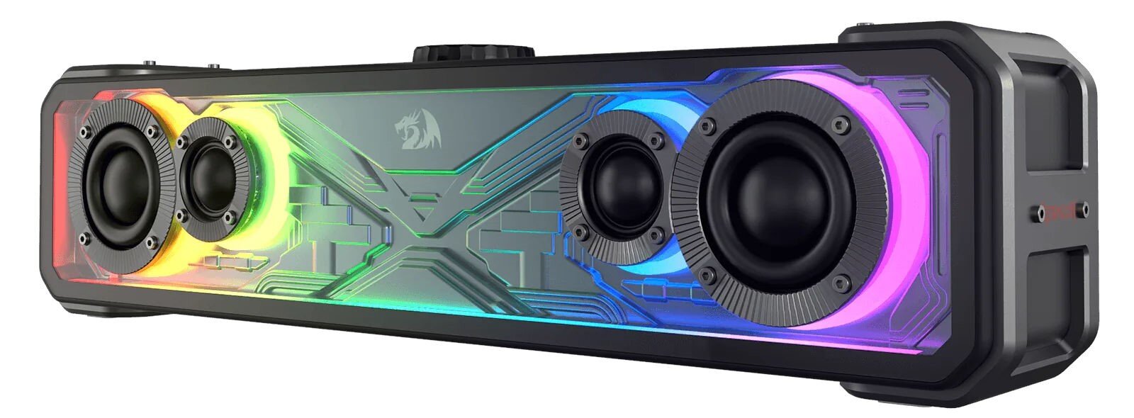 Głośnik REDRAGON GS817 Surge - Komfort słuchania, głośnik na białym tle po skosie