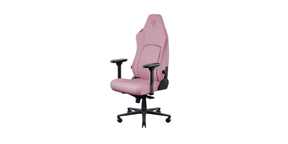 Krzesło gamingowe Razer Iskur V2 Newgen na białym tle.