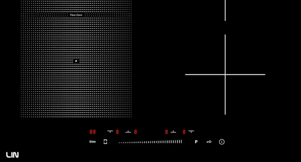 LIN LI-B47221 funckja flex obszar strefa pojedyncza gotowanie cewki kontrola naczynia poziom moc