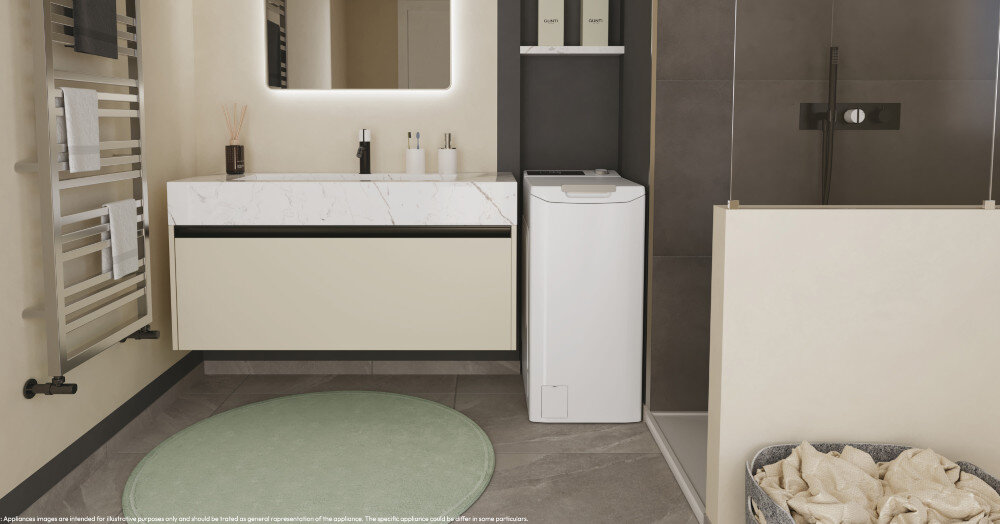 Pralka CANDY AI ProWash 500 TCA286TM5-S pralka do małych przestrzeni ładowana od góry WYMIARY 86 41 60