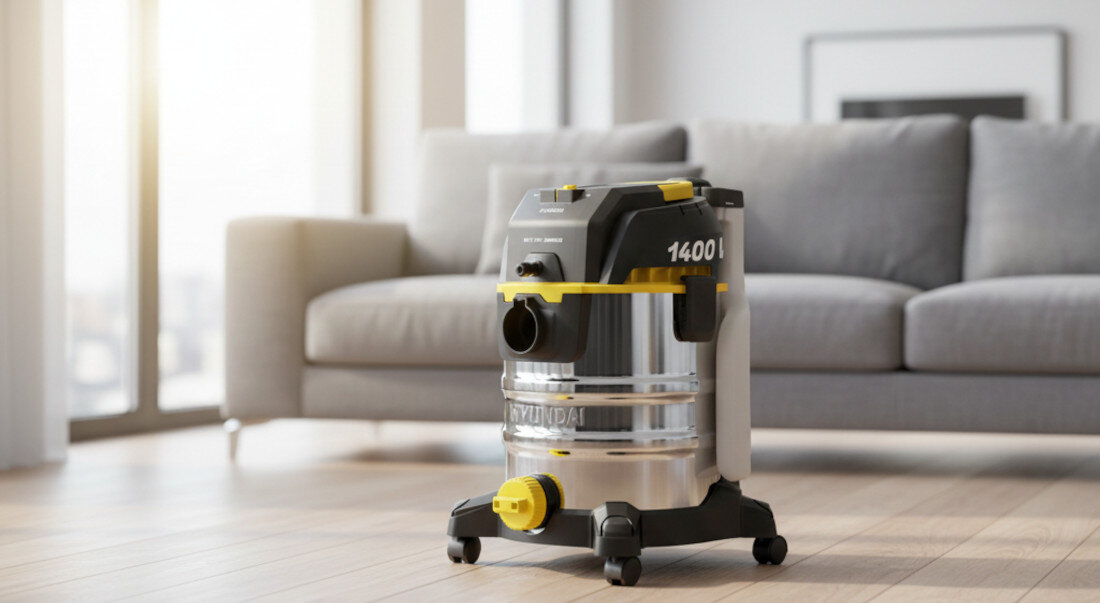 Odkurzacz piorący HYUNDAI VC5850 Cisza i komfort pracy cicha praca poziom hałasu domownicy mogą normalnie funkcjonować 