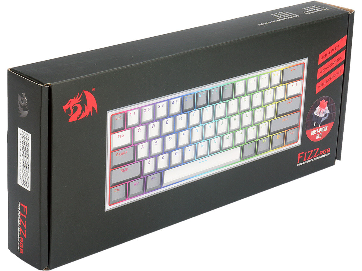 Klawiatura REDRAGON K617 Fizz RGB zawartosc zestawu