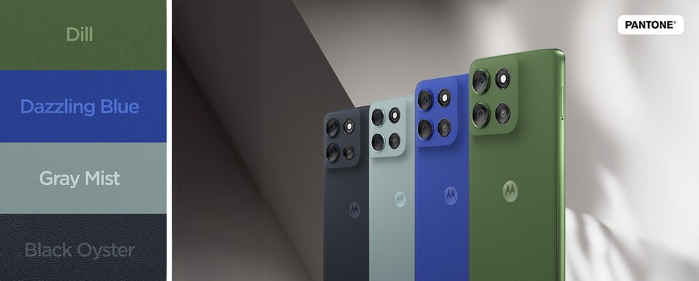 Smartfon MOTOROLA Moto G56 design i kolory 4 wersje kolorystyczne   